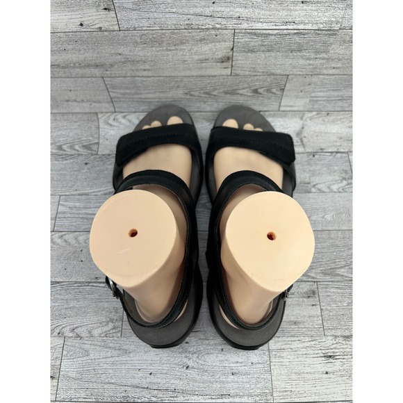 SAS Nudu Black Leather Comfort Walking Sandals Womens 9 M Made in USA - Picture 8 of 16
